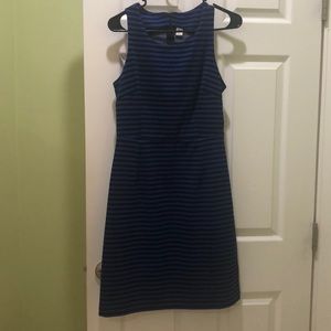 Black and blue stripe dress
